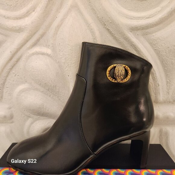 Kurt Geiger London Black Leather Chelsea Square Toe Booties. NIB. Various. - Picture 2 of 13